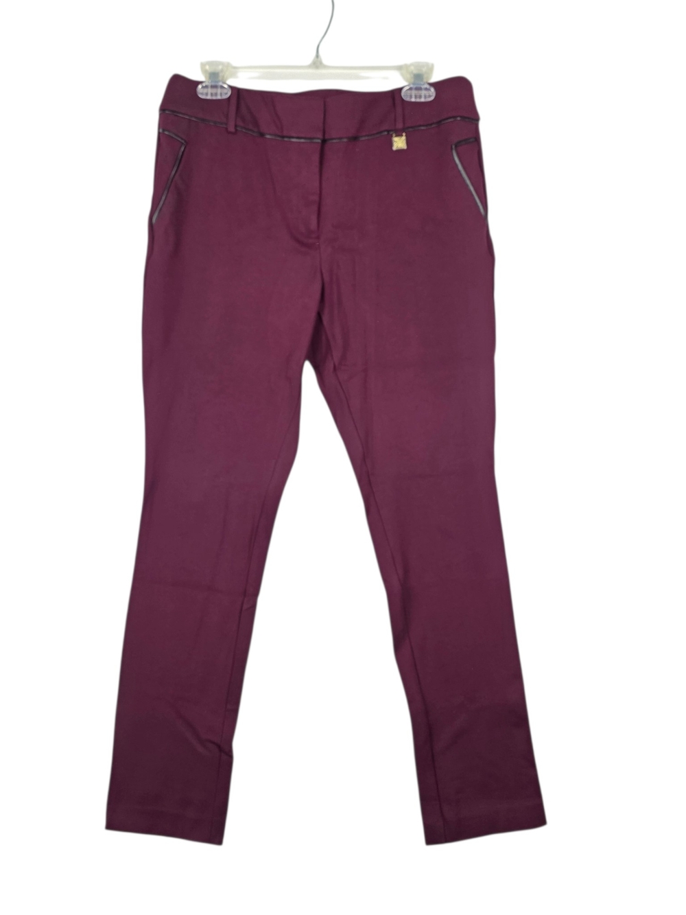 NWOT Ann Klein Womens Straight Leg Burgundy Dress Pants Size 12